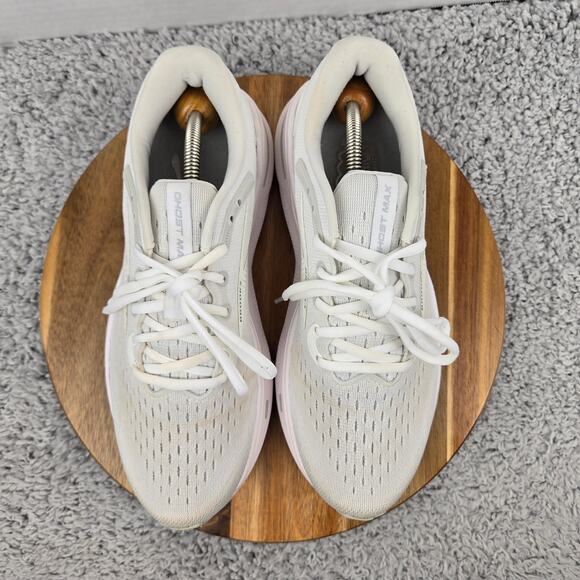 Brooks Womens Ghost Max Wide White Athletic Comfort Gym Road Running Shoe W10 D - Picture 5 of 13